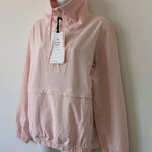 NWT LULULEMON PIMI Pink Half Zip Pack Light Pullover LS High Neck Top Size 4, 6 - Picture 2 of 11